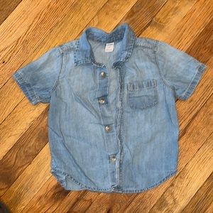 short sleeve jean button up